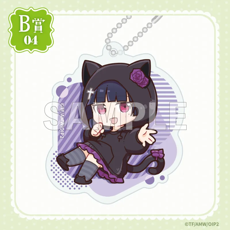 B-04 アクリルキーホルダー【黒猫B】